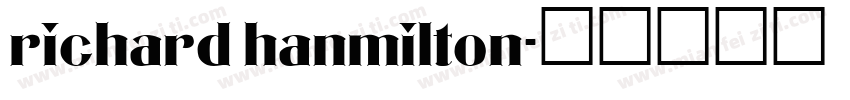 richard hanmilton字体转换